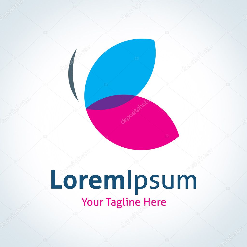 Creative beautiful butterfly logo icon brand