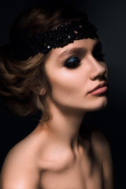 güzellik makyaj ve saç modeli ile seksi kadın