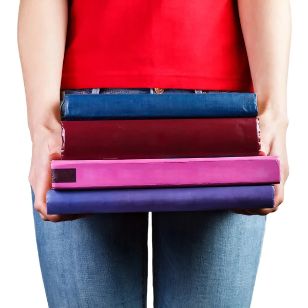 Woman holding a book — Stock Photo, Image