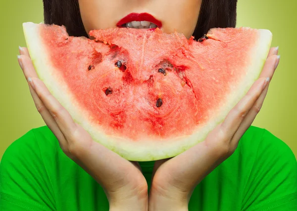 Stück Wassermelone — Stockfoto