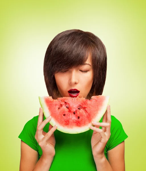 Lahodný plátek melounu — Stock fotografie