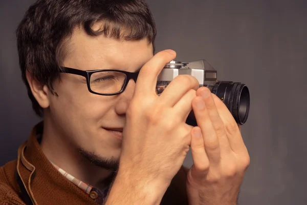 Hipster photographer — Stock Photo, Image