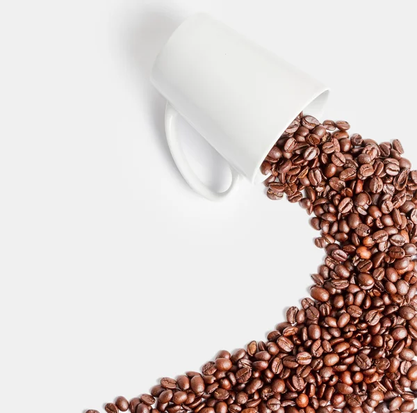 Trajeto de grãos de café — Fotografia de Stock