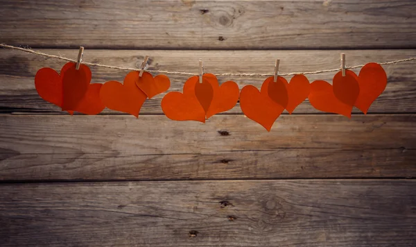 Muchos corazones de papel — Foto de Stock