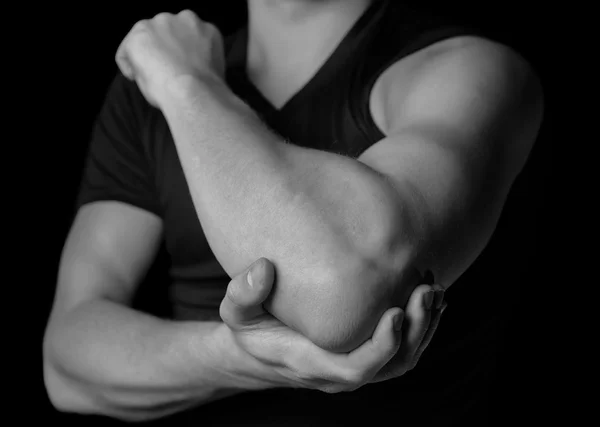 Pain in elbow joint — Stock Photo, Image