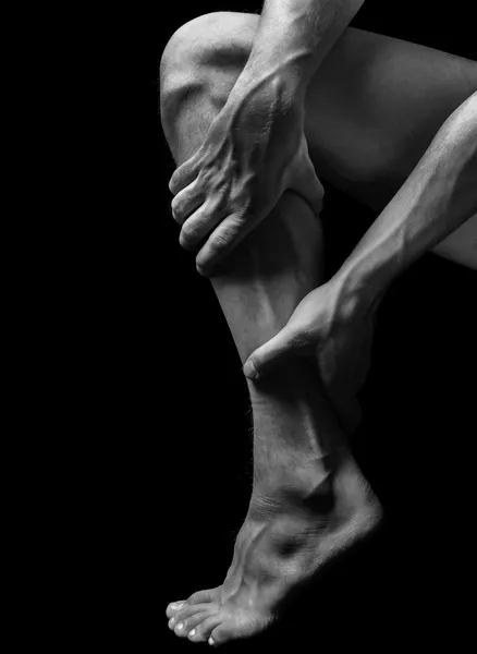 Pain in calf muscle — Stock Image Pain in calf muscle Stock Picture