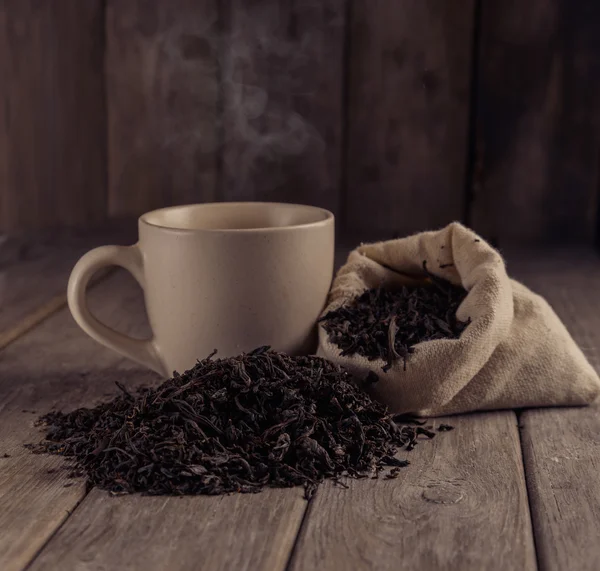 Taza de té negro — Foto de Stock