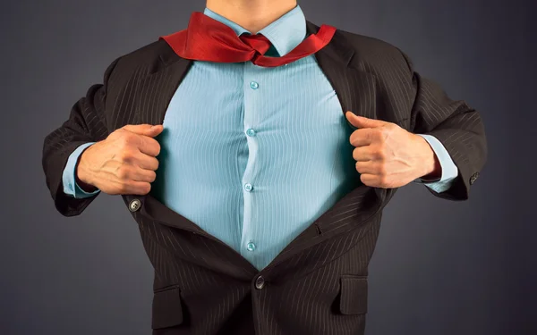 Супергерой бизнесмен — стоковое фото