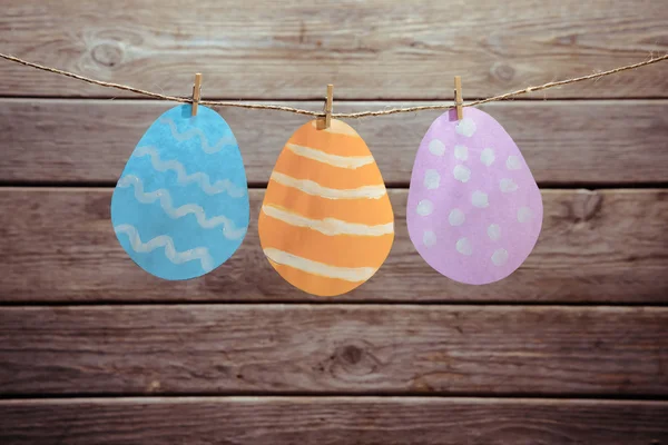 Easter figured paper eggs — Stock Photo, Image