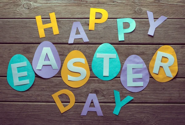 Inscription Happy Easter day — Stock Photo, Image