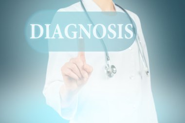 Doktor presler düğmesine tanı