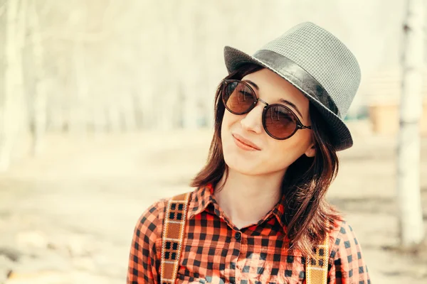 Beautiful hipster girl — Stock Photo, Image