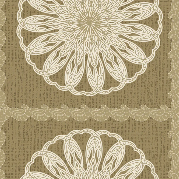 Decorative seamless pattern with round lace elements — Stock vektor