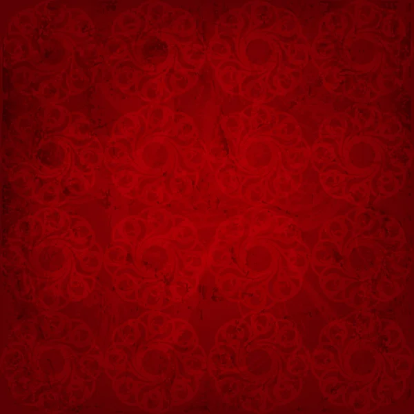 Patrón sin costuras. Fondo rojo con efecto grunge — Vector de stock