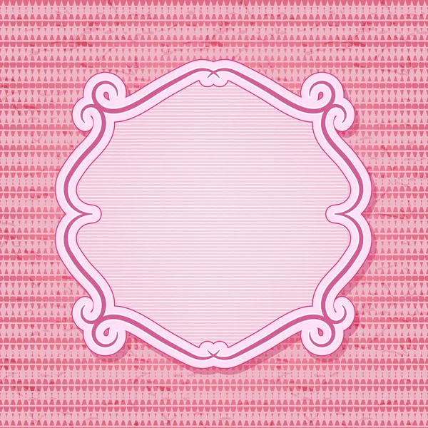 Pink frame on seamless checkered background — Stock Vector