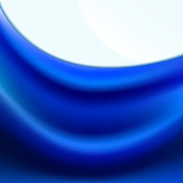 Tejido azul con pliegues suaves y lugar para su texto — Vector de stock