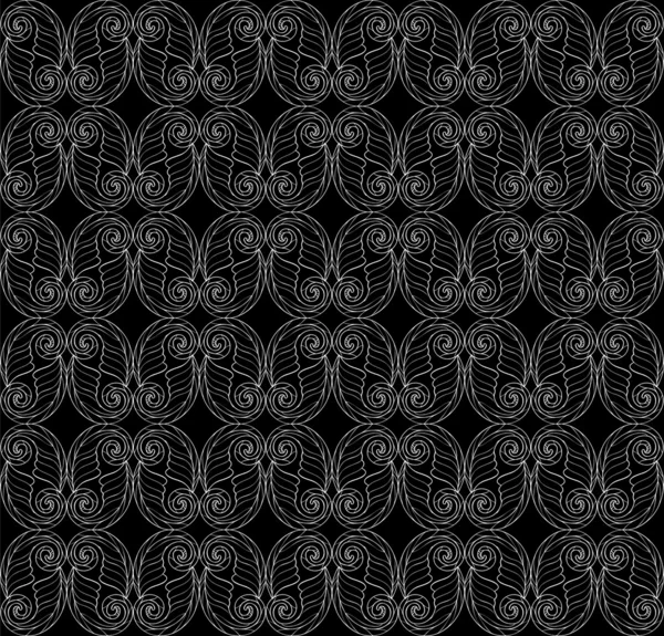 Seamless black-and-white abstract pattern — Stock Vector