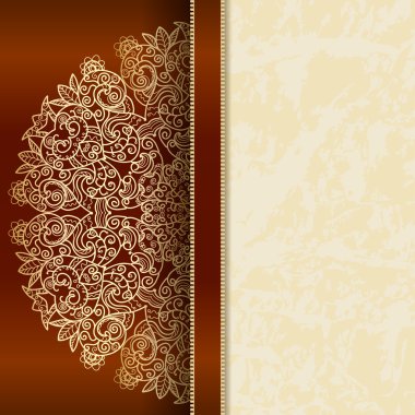 Luxury card with a rich lace pattern. idea for invitations. ther clipart