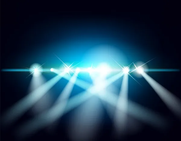 Abstrakter Hintergrund mit Lichtstrahlen. Lasershow — Stockvektor
