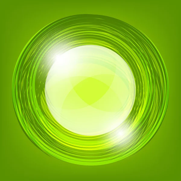 Cadre vert rond . — Image vectorielle