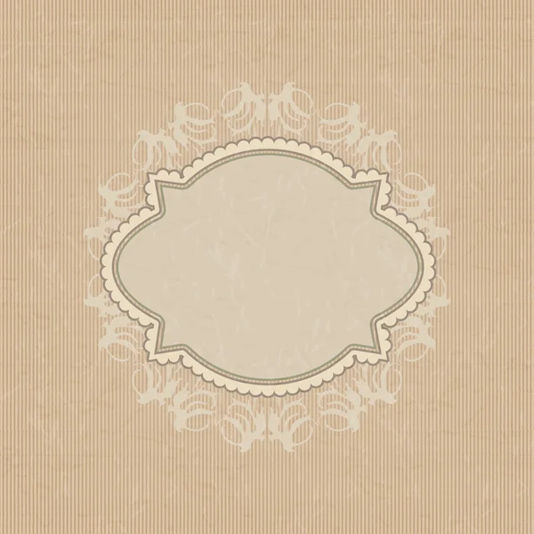 Vintage frame op de oude papier achtergrond — Stockvector