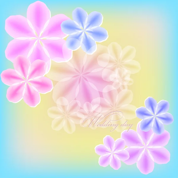 Carte avec fleurs — Image vectorielle