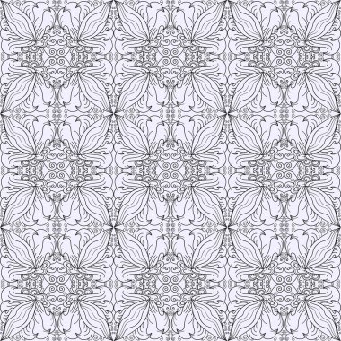 Kontur sorunsuz çiçek desenli