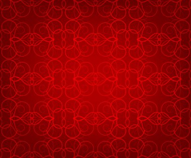 kırmızı bir arka plan üzerinde sorunsuz deseni Ajur