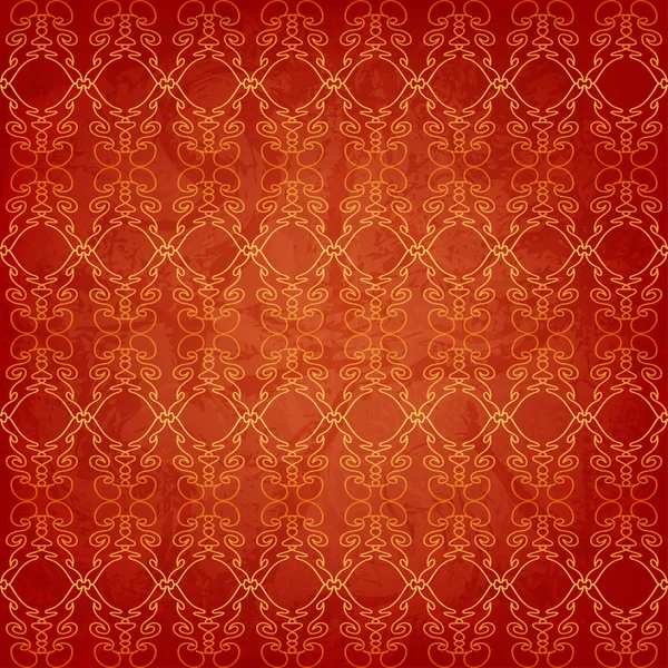 Fond orange avec motif or — Image vectorielle