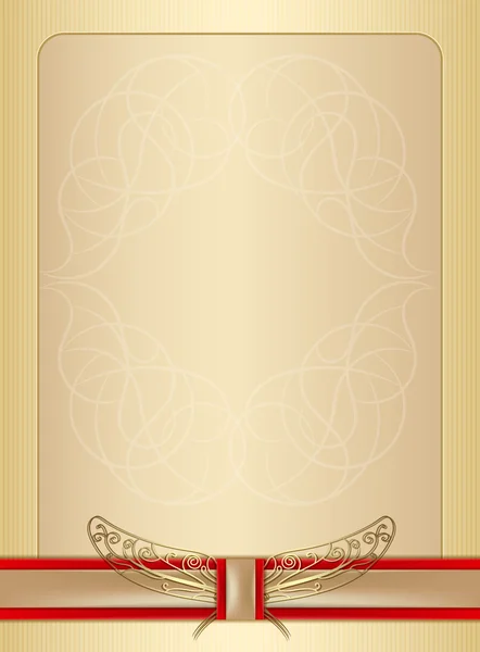 Elegante goldene Geschenkkarte — Stockvektor