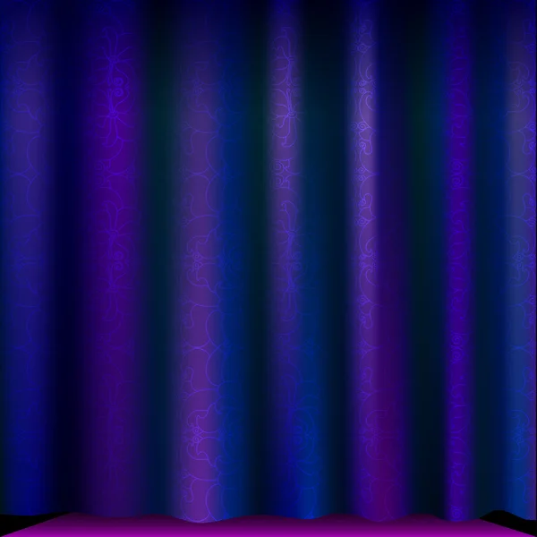 Luxury purple curtain — Stock Vector