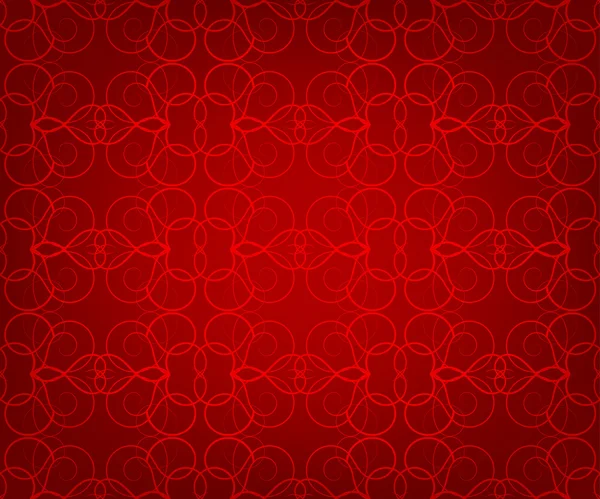 赤い背景の上の透かし彫りのシームレスなパターン — ストックベクタ