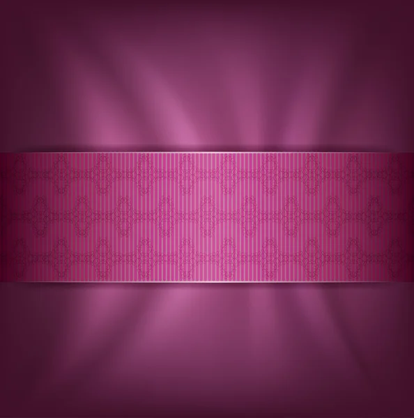 Arrière-plan avec un ruban de satin et tissu de soie — Image vectorielle