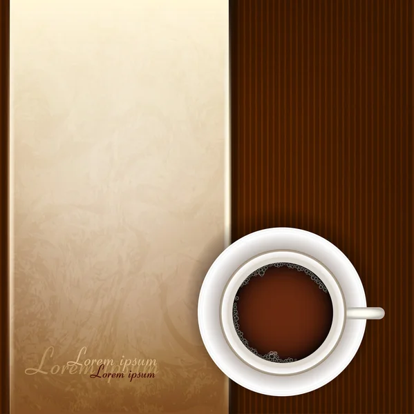 Чашка кофе, вид сверху — стоковый вектор