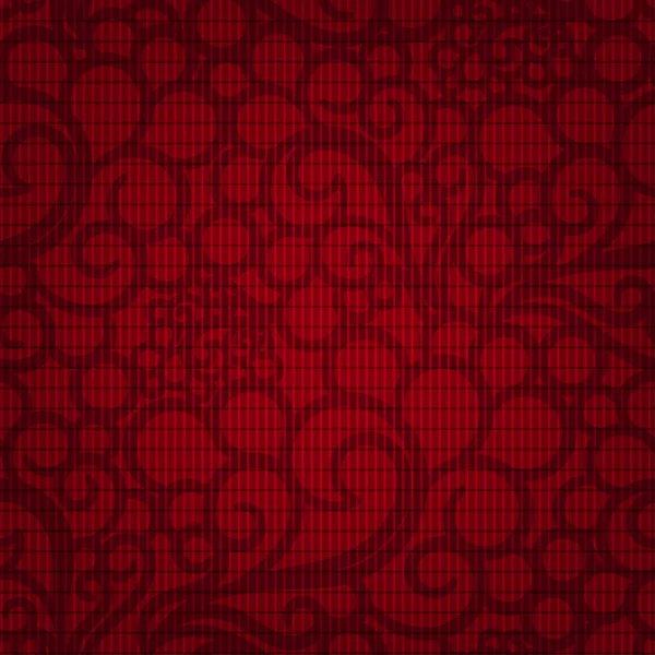 Patrón floral sin costuras sobre un fondo rojo — Vector de stock