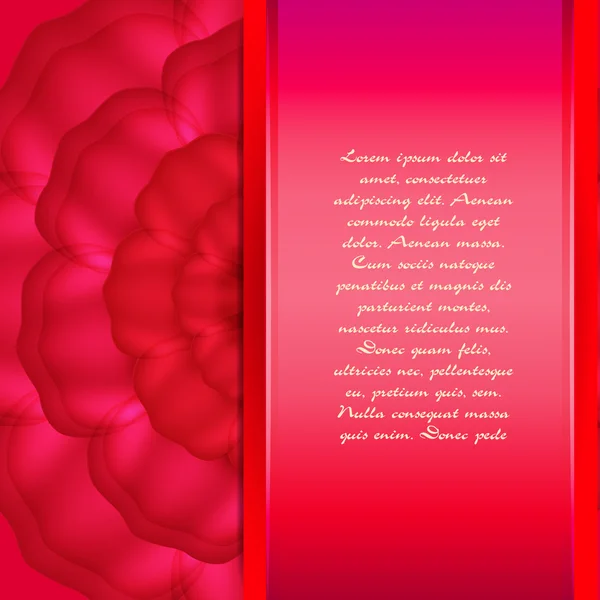 Tarjeta de felicitación de lujo con rosa roja . — Vector de stock