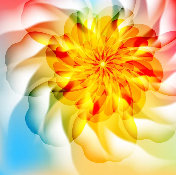 美丽的花卉背景，水彩效果 — 图库矢量图片