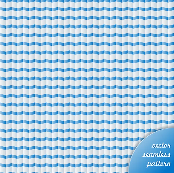 Patrón sin costuras con ondas gráficas azules y blancas — Vector de stock