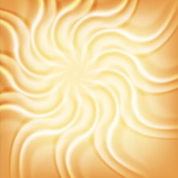 Fondo amarillo abstracto con un remolino de olas — Vector de stock