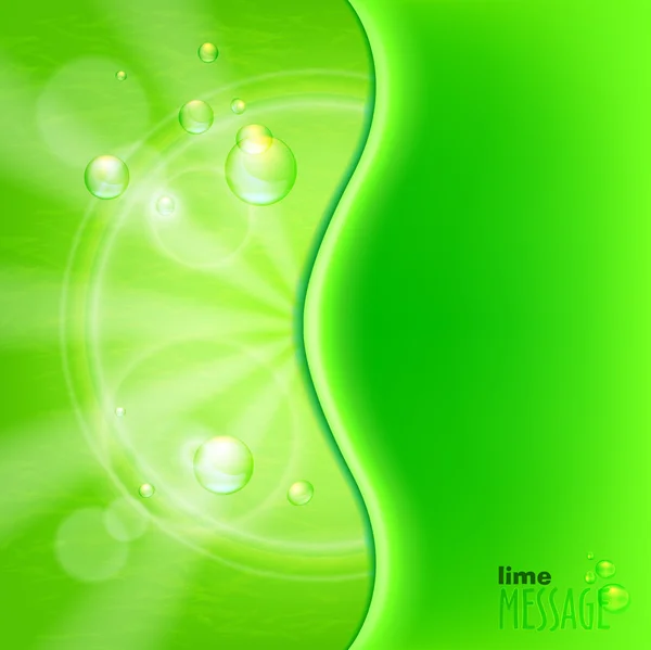 Fondo de cítricos verde brillante . — Vector de stock