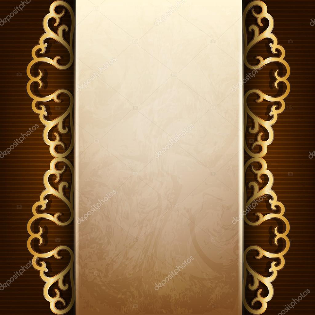 Vintage frame with gold ornament ⬇ Vector Image by © dgem22 | Vector ...