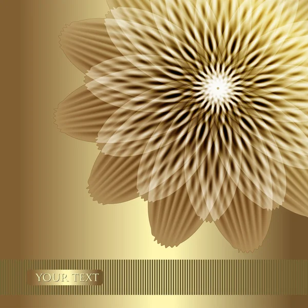 Fleur d'or abstraite — Image vectorielle