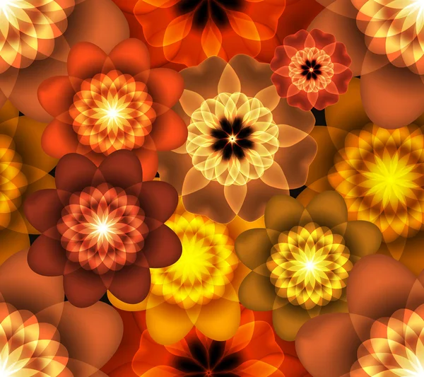 Πολύ φωτεινά floral ταπετσαρία, χωρίς ραφή πρότυπο — Διανυσματικό Αρχείο