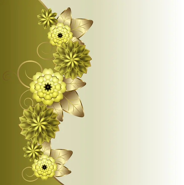 垂直花卉小插图 — 图库矢量图片