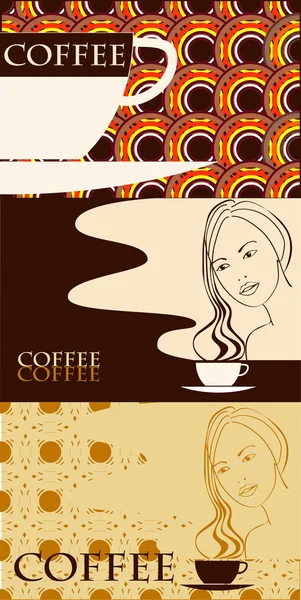 Girl with a cup of coffee — Stock Vector