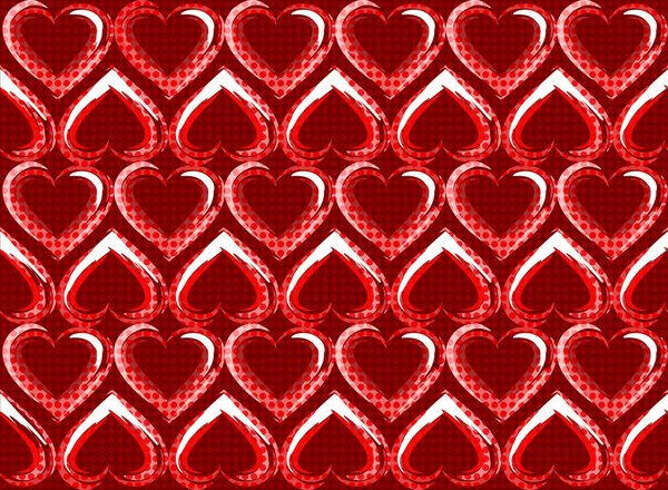 Seamless pattern with hearts — Stock Vector