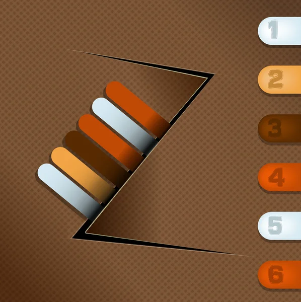Abstrakter Hintergrund mit Papierschnitt und Aufklebern — Stockvektor