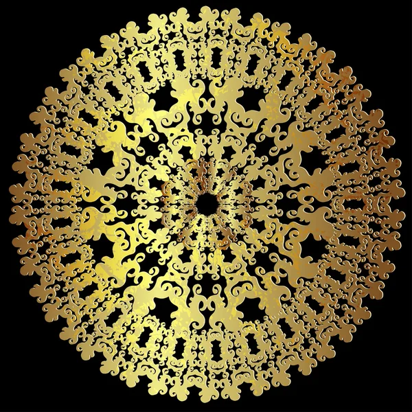 Винтажный золотой диск, древние сокровища — стоковый вектор