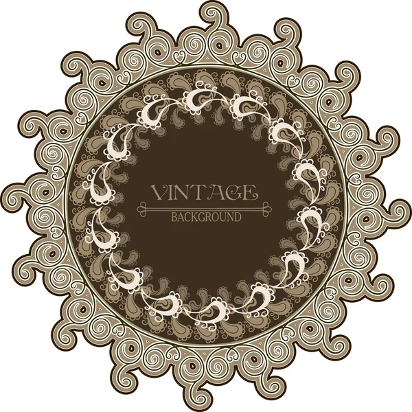 Etiqueta vintage com ornamentos — Vetor de Stock