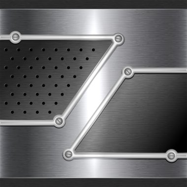 perforasyon ve vida çelik metal arka plan